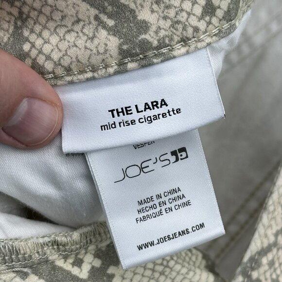 Joe’s Jeans The Lara Size 32 Mid Rise Vesper Cigarette Ankle Snake Print Jeans - Picture 10 of 16